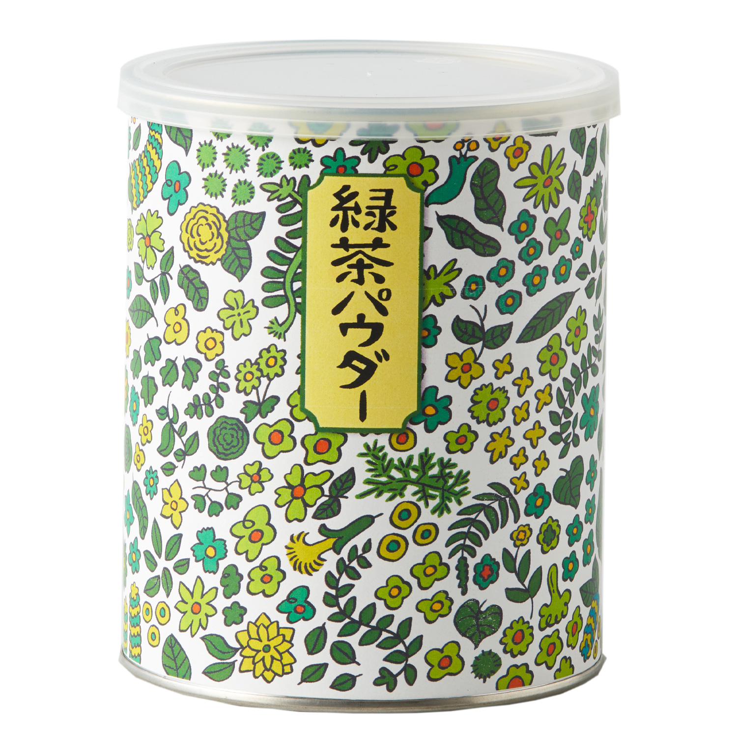 緑茶パウダーイラスト缶